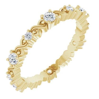 Moissanite Anniversary Band