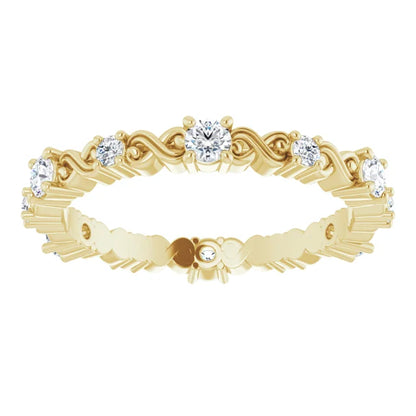 Moissanite Anniversary Band