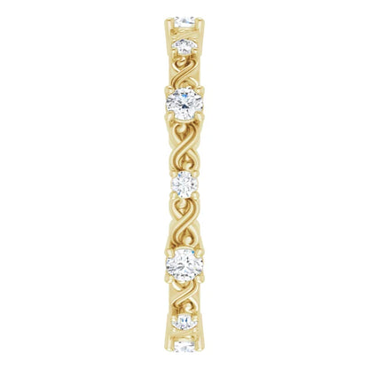 Moissanite Anniversary Band