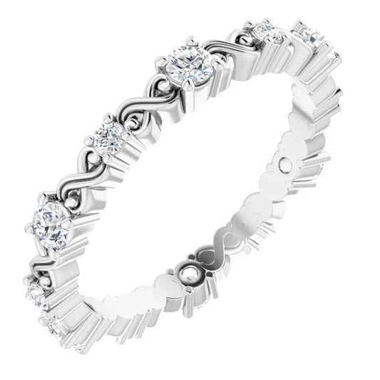 Moissanite Anniversary Band