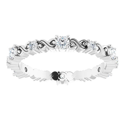 Moissanite Anniversary Band