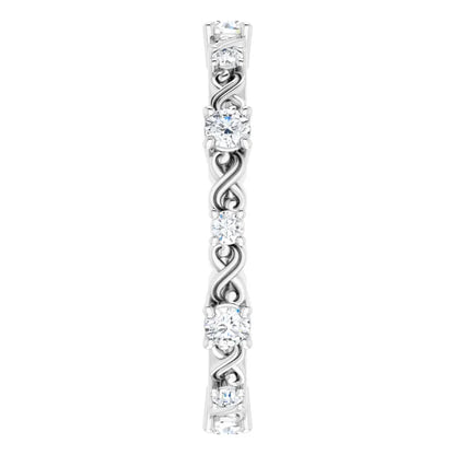 Moissanite Anniversary Band