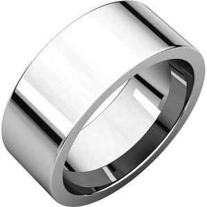 8mm Flat Comfort Fit Wedding Band - I Heart Moissanites
