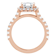 Asscher Halo Style Engagement Ring