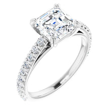 Asscher Claw Set Style Engagement Ring