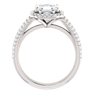 Asscher Halo Style Engagement Ring