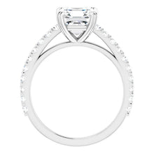 Asscher Claw Set Style Engagement Ring