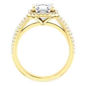 Asscher Halo Style Engagement Ring