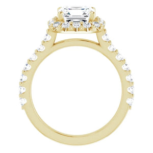 Asscher Halo Style Engagement Ring