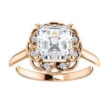 Asscher Antique Inspired Design Engagement Ring