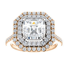Asscher Double Halo Style Engagement Ring - I Heart Moissanites
