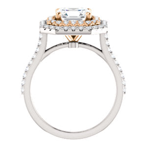 Asscher Double Halo Style Engagement Ring - I Heart Moissanites