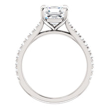 Asscher Claw Set Style Engagement Ring - I Heart Moissanites