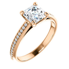 Asscher Claw Set Style Engagement Ring - I Heart Moissanites