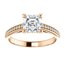 Asscher Claw Set Style Engagement Ring - I Heart Moissanites