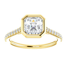 Asscher Bezel Style Engagement Ring - I Heart Moissanites