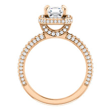 Asscher Halo Style Engagement Ring - I Heart Moissanites