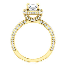 Asscher Halo Style Engagement Ring - I Heart Moissanites