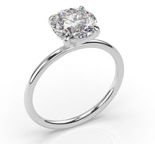 Round Brilliant Four Claw Thin Band Solitaire Engagement Ring