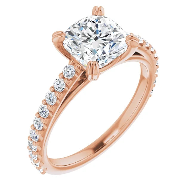 Cushion Claw Set Style Engagement Ring