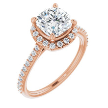 Cushion Halo Style Engagement Ring