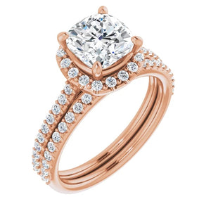 Cushion Halo Style Engagement Ring