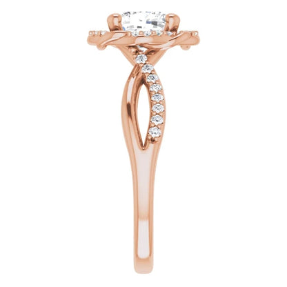 Cushion Antique Inspired Design Engagement Ring