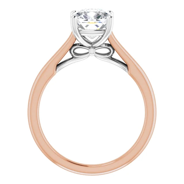 Four Claw Cushion Solitaire Engagement Ring