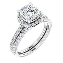 Cushion Halo Style Engagement Ring