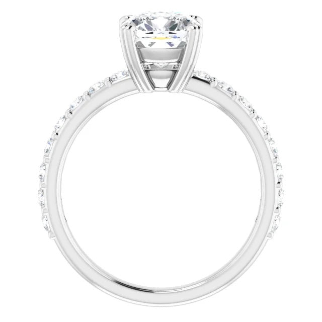 Cushion Claw Set Style Engagement Ring