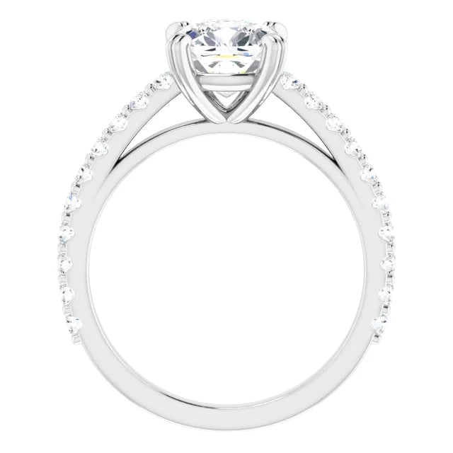 Cushion Claw Set Style Engagement Ring