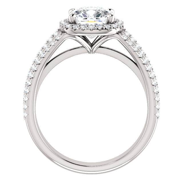 Cushion Halo Style Engagement Ring