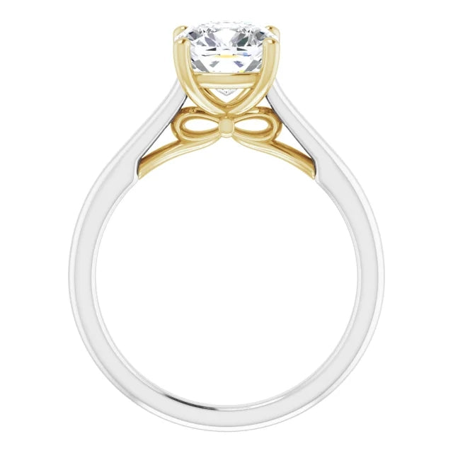 Four Claw Cushion Solitaire Engagement Ring