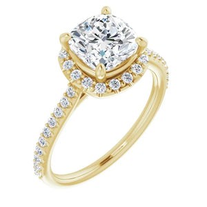 Cushion Halo Style Engagement Ring