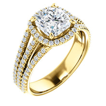 Cushion Halo Style Engagement Ring