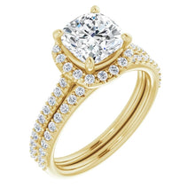 Cushion Halo Style Engagement Ring