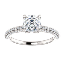 Cushion Claw Set Style Engagement Ring - I Heart Moissanites