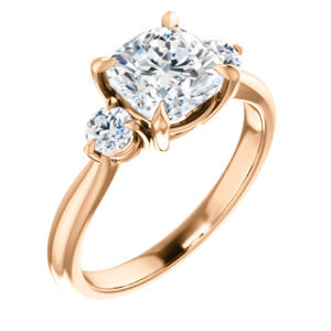 Cushion Accent Engagement Ring - I Heart Moissanites