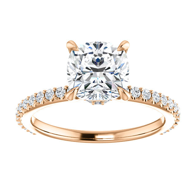 Cushion Claw Set Style Engagement Ring - I Heart Moissanites