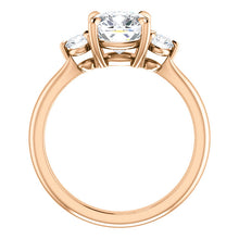 Cushion Accent Engagement Ring - I Heart Moissanites