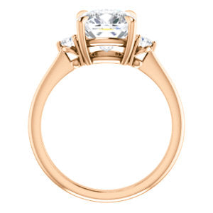 Cushion Accent Engagement Ring - I Heart Moissanites