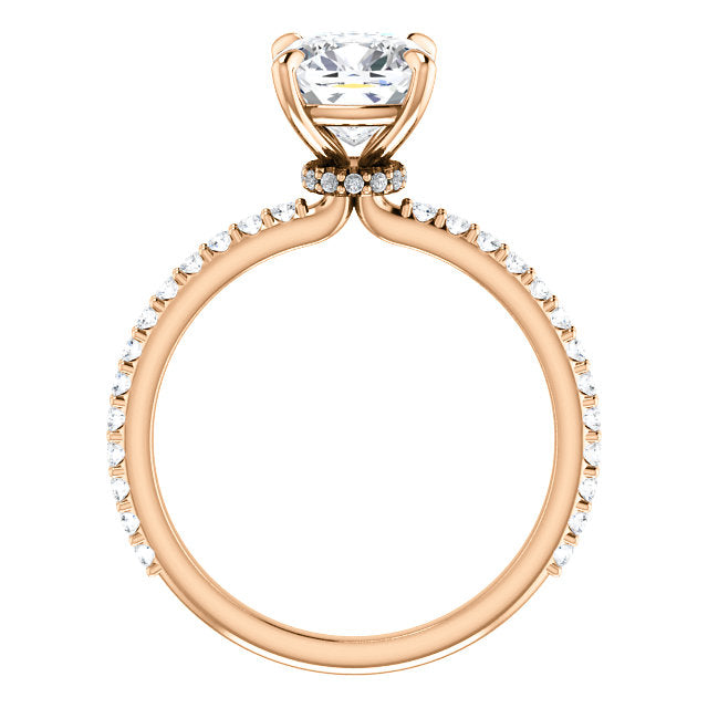 Cushion Claw Set Style Engagement Ring - I Heart Moissanites