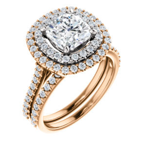 Cushion Double Halo Style Engagement Ring - I Heart Moissanites