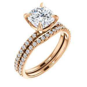 Cushion Claw Set Style Engagement Ring - I Heart Moissanites