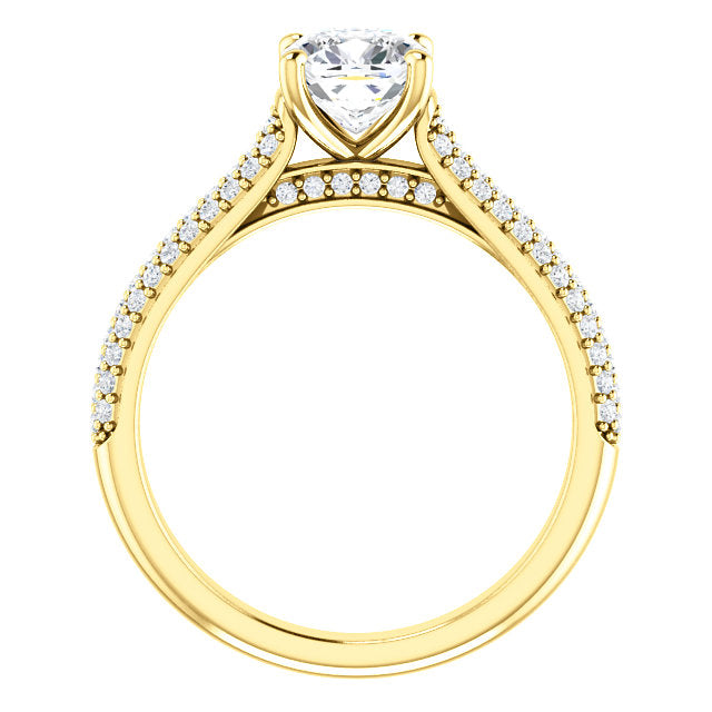 Marquise Pave Style Engagement Ring - I Heart Moissanites
