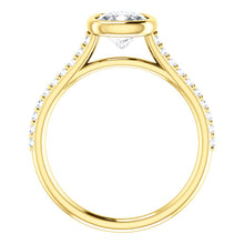 Cushion Bezel Style Engagement Ring - I Heart Moissanites