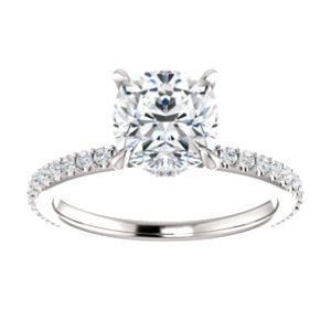 Cushion Claw Set Style Engagement Ring - I Heart Moissanites