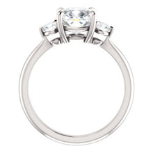 Cushion Accent Engagement Ring - I Heart Moissanites