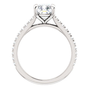 Cushion Claw Set Style Engagement Ring - I Heart Moissanites