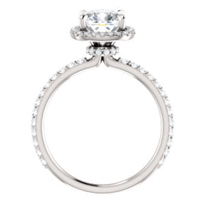 Cushion Halo Style Engagement Ring - I Heart Moissanites